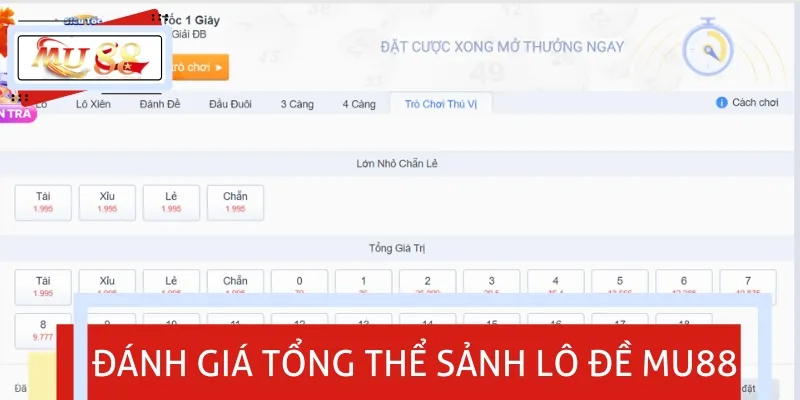 Lô đề MU88 thu hút mọi người với tỷ lệ trả thưởng cao